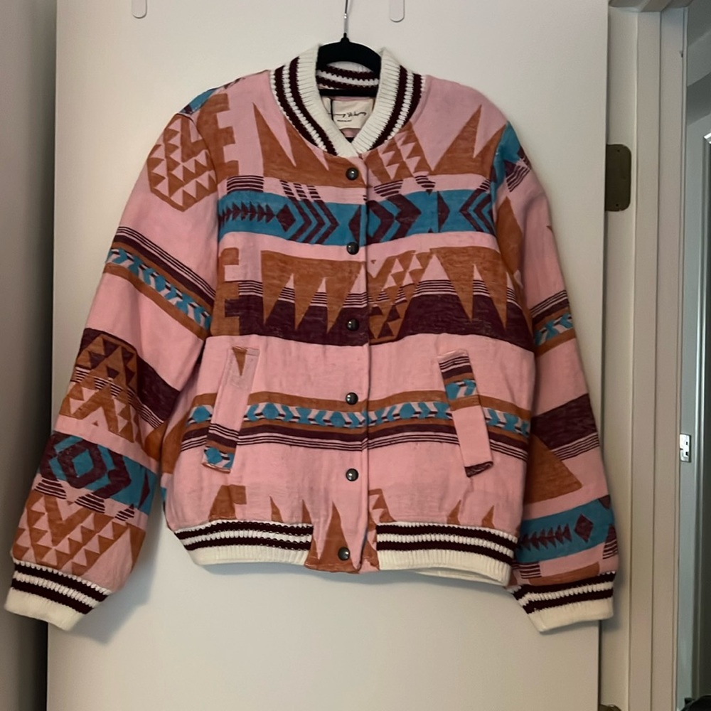 Southwestern Print Bomber Jacket